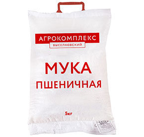 Мука пшеничная хлебопекарная Агрокомплекс первый сорт 5кг
