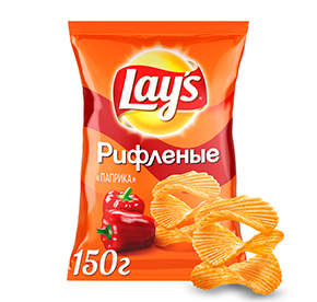 Чипсы 150 г Lay's рифленые Паприка м/уп