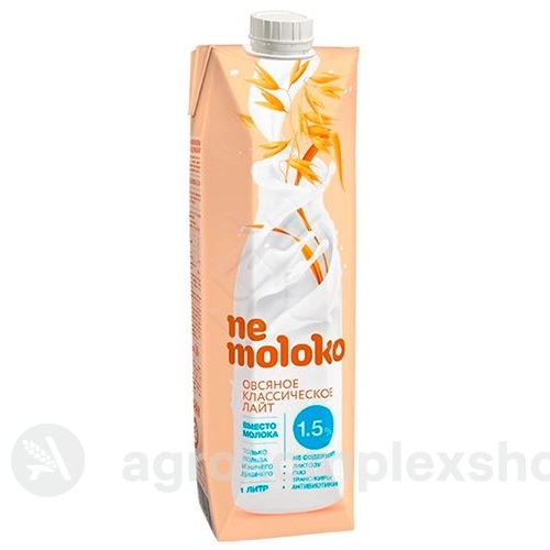Напиток овсяный Ne moloko классический лайт 1,5% тетра/пак 1л