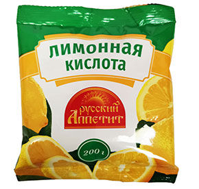 Лимонная кислота Русский аппетит м/у 200гр