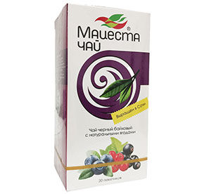 Чай черный байховый с натуральными ягодами Мацеста чай 40гр