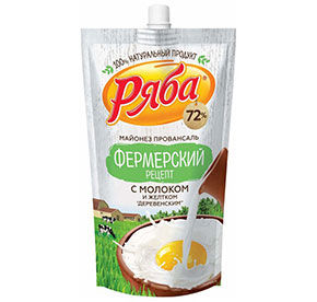 Майонез Ряба Провансаль Фермерский рецепт 72% 350г дойпак