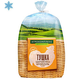 Тушка ЦБ потрошеная 1 сорт замороженная (ф/пакет) 1 кг Агрокомплекс