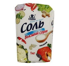 Соль Кулина пищевая помол средний м/у 1,0кг 
