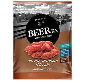 Мясные снеки Piccalo сырокопченые BEERka 40гр