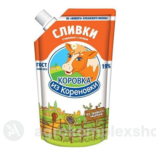 Сливки сгущенные с сахаром жирность 19% КМКК 270гр