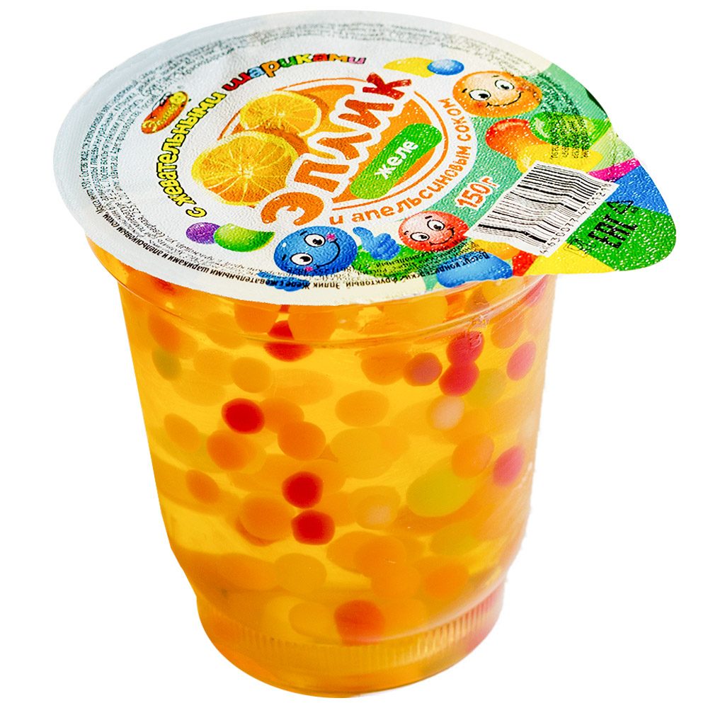 Желе Эплик и жевательные шарики с апельсиновым соком 150гр
