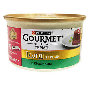 Консервы для кошек GOURMET Gold террин с кроликом 85г
