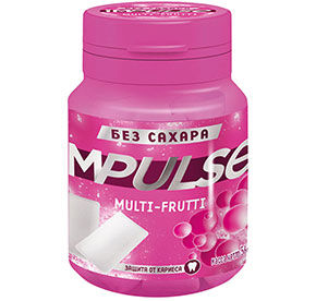 Жевательная резинка Impulse со вкусом фруктов 56гр