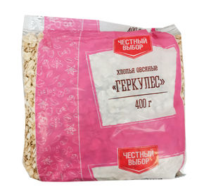 Хлопья овсяные Честный выбор м/уп 400гр