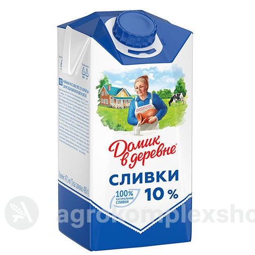 Сливки Домик в деревне ультрапастеризованные 10% 480гр