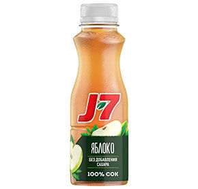 Сок J7 Яблоко осветленное п/б 0,3л