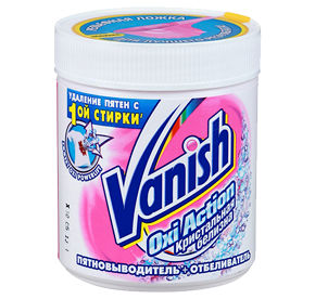 Пятновыводитель+отбеливатель Vanish Oxi Action для белых тканей Кристальная белизна 500гр