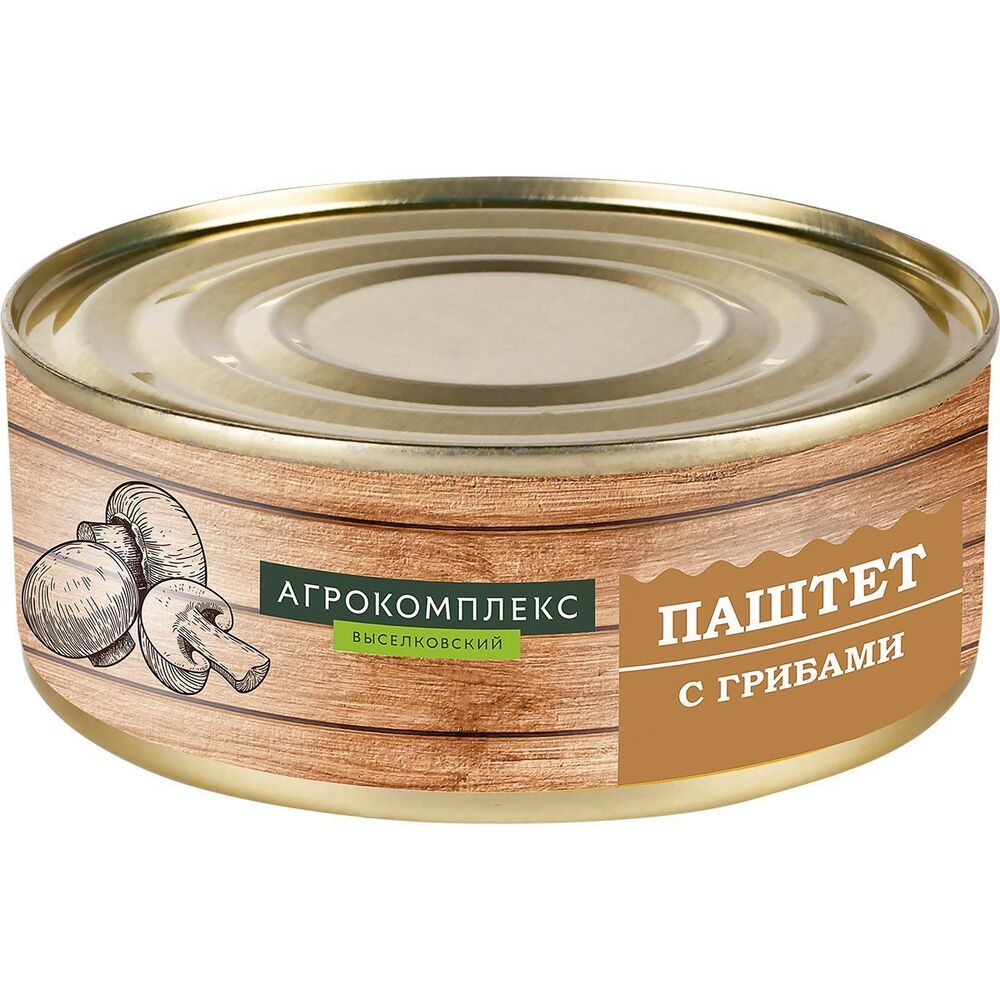 Паштет с грибами Агрокомплекс 225гр 90₽
