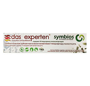 Зубная паста DAS EXPERTEN Symbios living улучшение микрофлоры полости рта, 70 мл