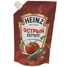 Кетчуп 320 г Heinz Острый д/пак