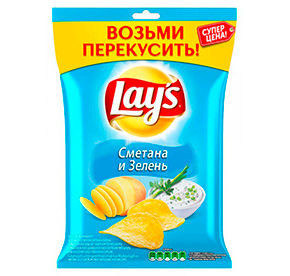 Чипсы Lay's Сметана и зелень 50гр