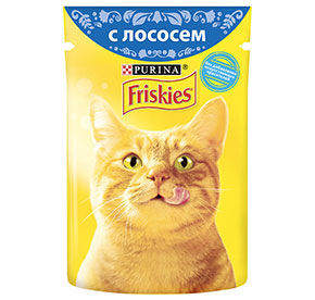 Корм влажный FRISKIES для кошек с Лососем м/у 85г