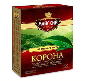 Чай Майский Корона Российской Империи черный 100пак*2гр