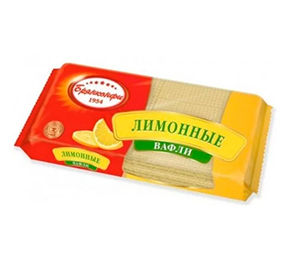 Вафли Брянконфи  Лимонные с жировой начинкой м/уп 190гр