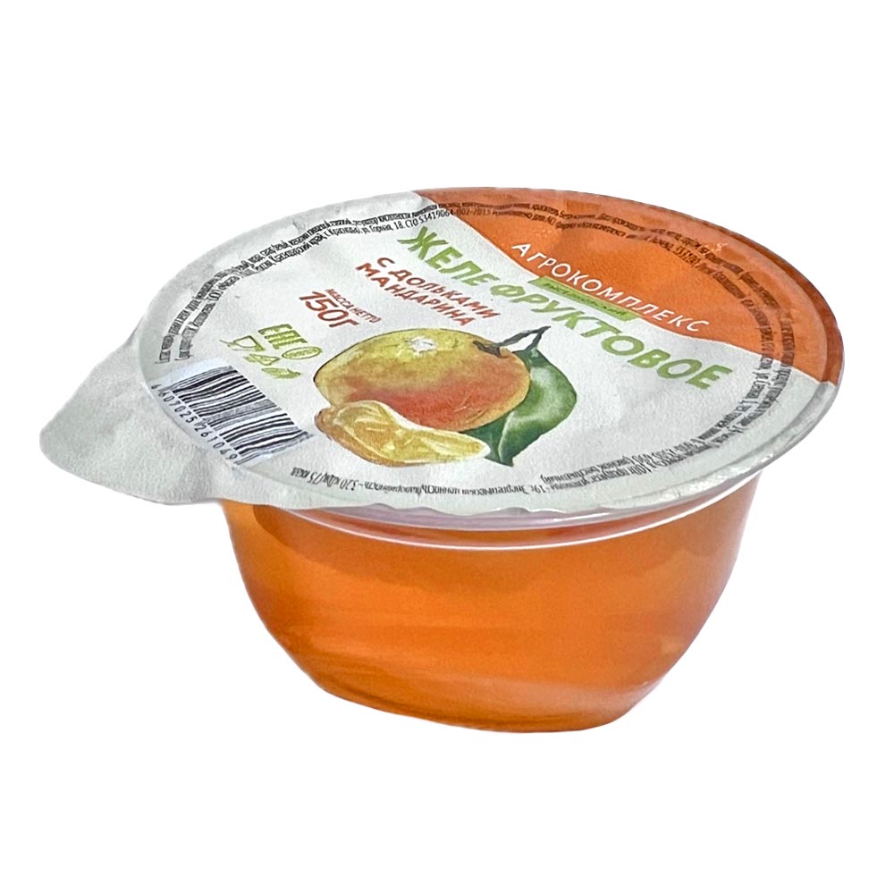 Фруктовое желе с дольками мандарина Агрокомплекс 150гр 80₽