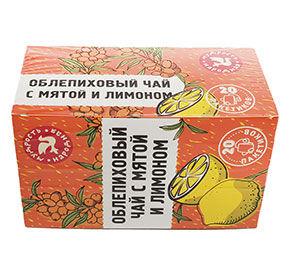 Чай облепиховый с мятой и лимоном Едим с пользой 20 пакетиков