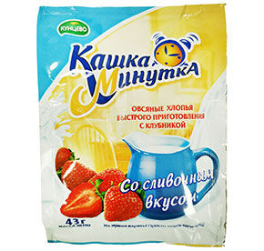 Кашка-Минутка Кунцево клубника со сливками м/у 43гр