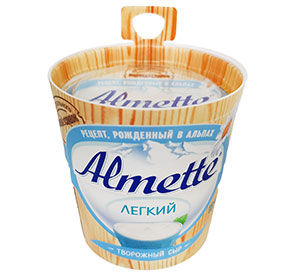 Сыр Альметте Легкий творожный п/б 150г [м]