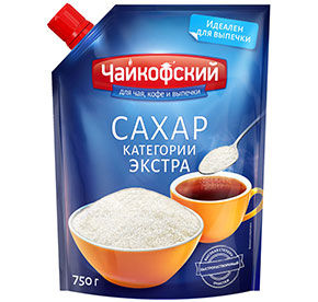 Сахар Чайкофский экстра белый кристаллический 750гр