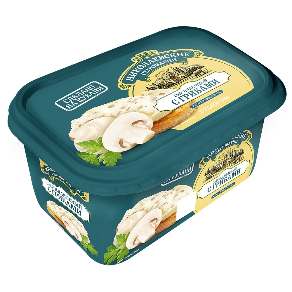 Сыр плавленый с грибами ванночка 400 гр Агрокомплекс 270₽