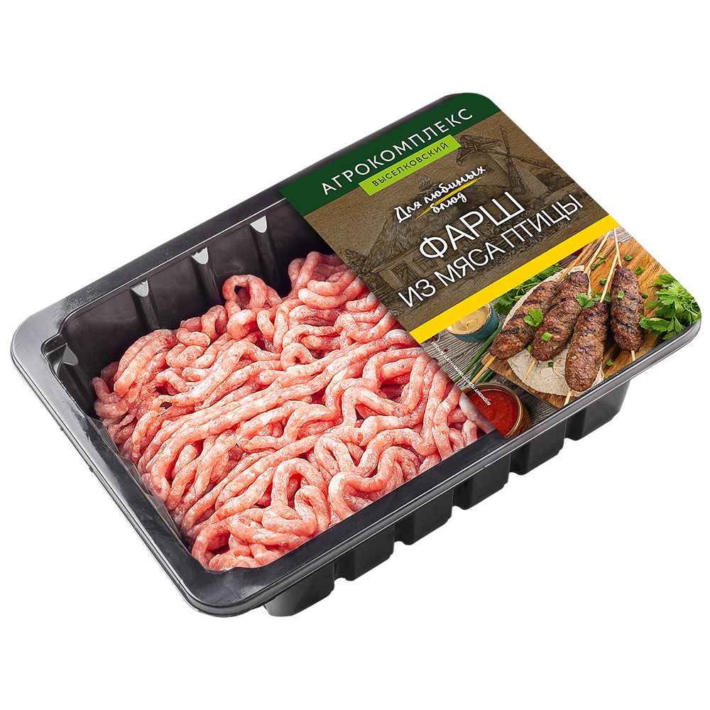 Фарш из мяса птицы пф из мяса ЦБ рубленый 05 кг Агрокомплекс 200₽