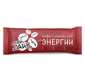 Батончик ЛЕОВИТ Кофе с шоколадом для энергии. Упаковка 25 г