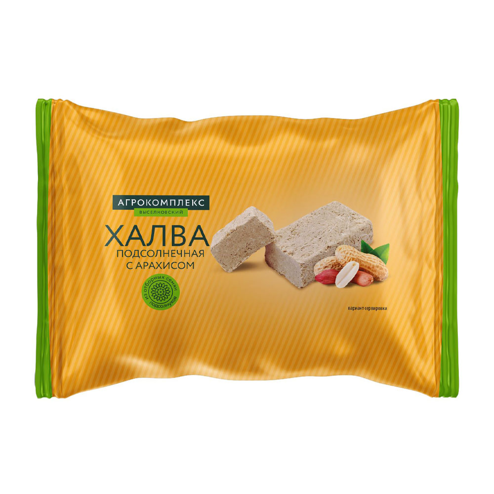 Халва подсолнечная с арахисом Агрокомплекс 250гр 74₽