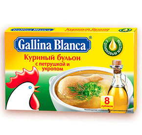 Бульон 80 г Gallina Blanca Куриный с укропом и петрушкой к/уп