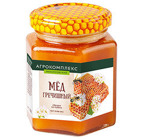 Мед натуральный гречишный с/б 250гр