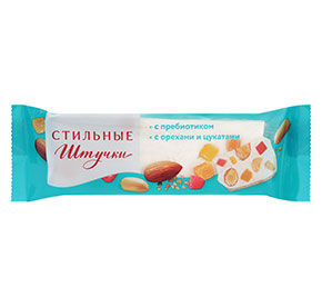 Батончик нуга с орехами и цукатами Стильные штучки 60гр