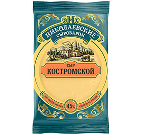 Сыр Костромской 45% Сыры Кубани  200гр