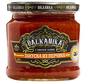 Закуска из перчика в томатной заливке Балканика с/б 360гр