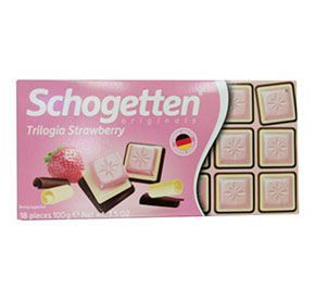 Шоколад молочный белый Schogetten клубника малина 100гр