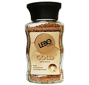 Кофе LEBO GOLD растворимый сублимированный 100гр с/б