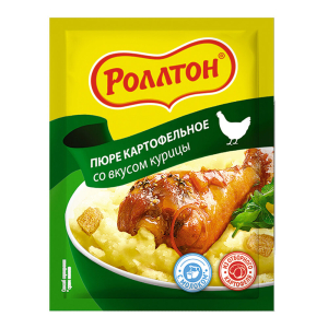Пюре 34 г Роллтон картофельное курица м/уп