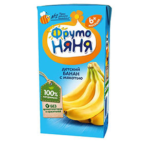 Нектар ФрутоНяня Банан с мякотью 0,2л