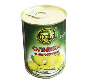 Оливки с анчоусом Золотой глобус ж/б 280гр