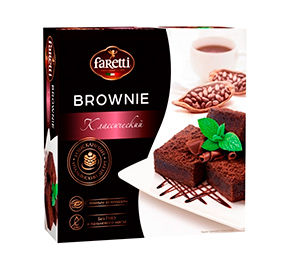 Торт бисквитный Faretti Brownie Классический 350гр