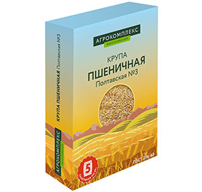Крупа пшеничная Полтавская Агрокомплекс в рарочных пакетах 400гр