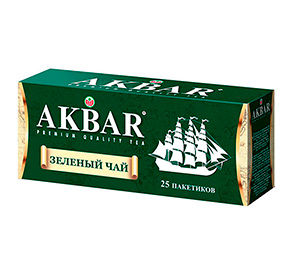 Чай Акбар зеленый 25пак*2гр