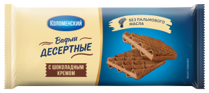 Вафли десертные 90 гр Коломенское с шоколадным кремом м/уп