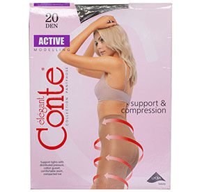 Колготки женские Conte Active 20 nero 5 размер