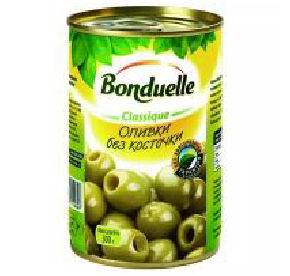 Оливки зеленые Bonduelle 314мл/300г с косточкой ж/б