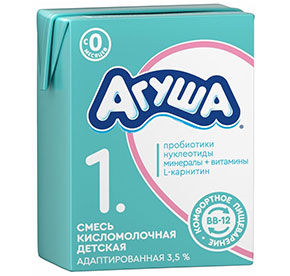 Кисломолочная детская смесь 1 Агуша 3,5% 200мл